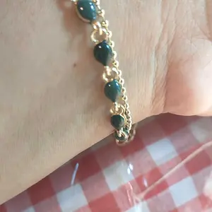 【Aylee】Gelang Batu Permata Lapisan Ganda Wanita Gelang Baja Titanium Emas Gelang Tanpa Kehilangan Warna Gelang Anti Alergi yang Dapat Dicuci Bracelets B548