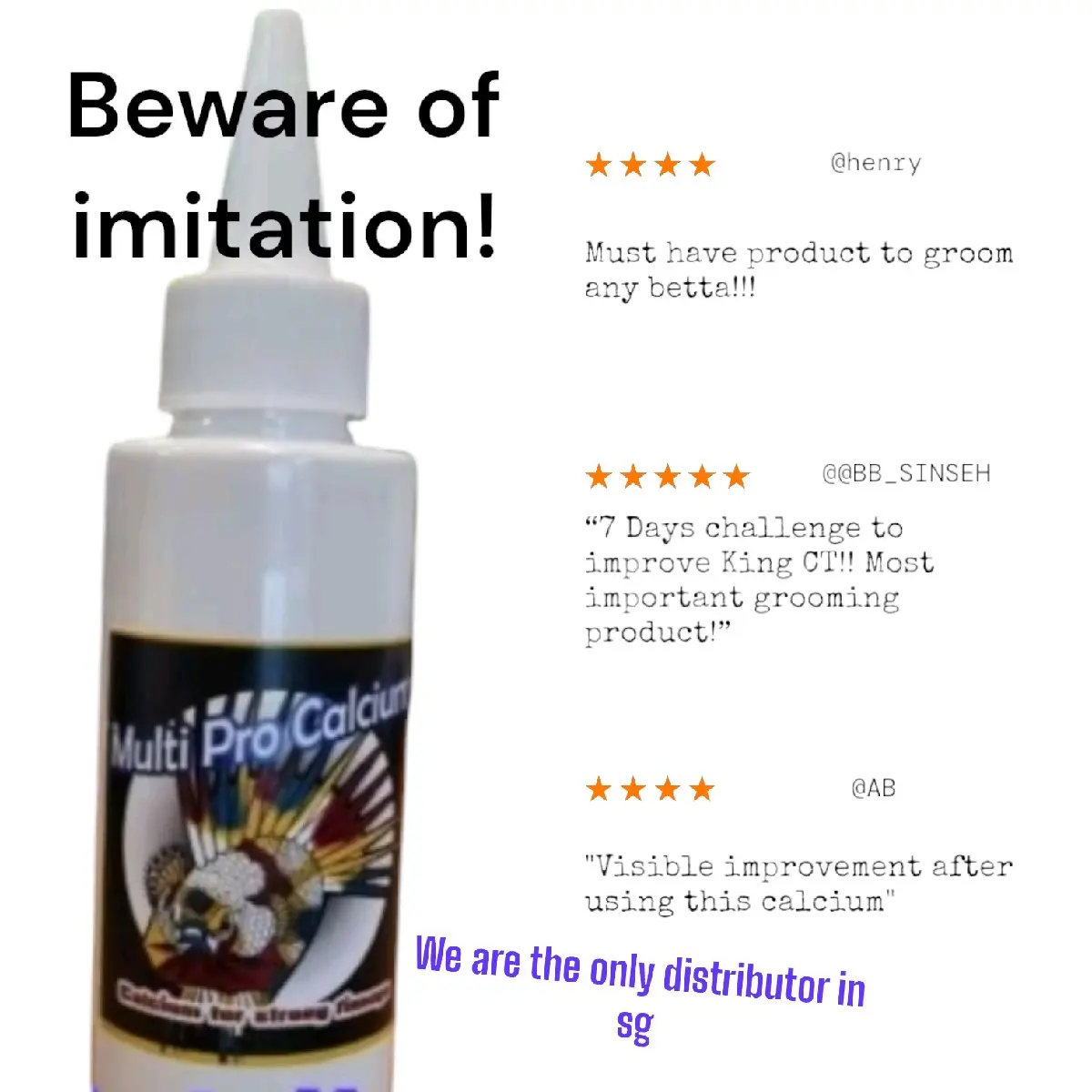 MultiPro Calcium Drop for Fish - Enriches Minerals in Water - 100ml