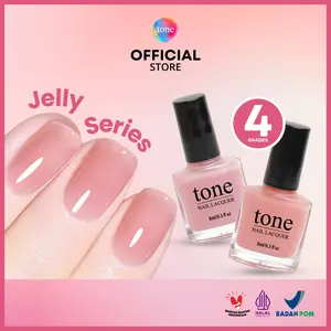 Tone Nail Lacquer Jelly Series 124-128  | Kutek Jelly | Cat Kuku | Nail Polish| Kutek Halal Muslimah