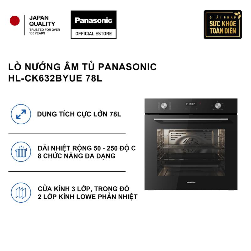 Lò nướng âm tủ Panasonic HL-CK632BYUE 78L - 8 chức năng