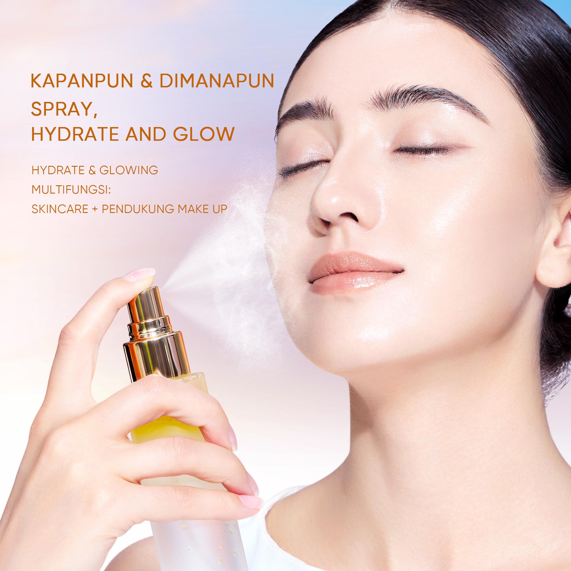 【New】SKINTIFIC 2pcs Makeup Skintint + Glowing Serum Spray 50ml Glowing Seharian, Gak Takut Kusam! |  Skin Tint: Meratakan warna kulit & bikin cerah natural , Glowing Serum Spray: Melembapkan