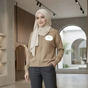 RAJUT SWEATER OLOP DOBLE ZIPPER AKTIF ATAS DAN BAWAH