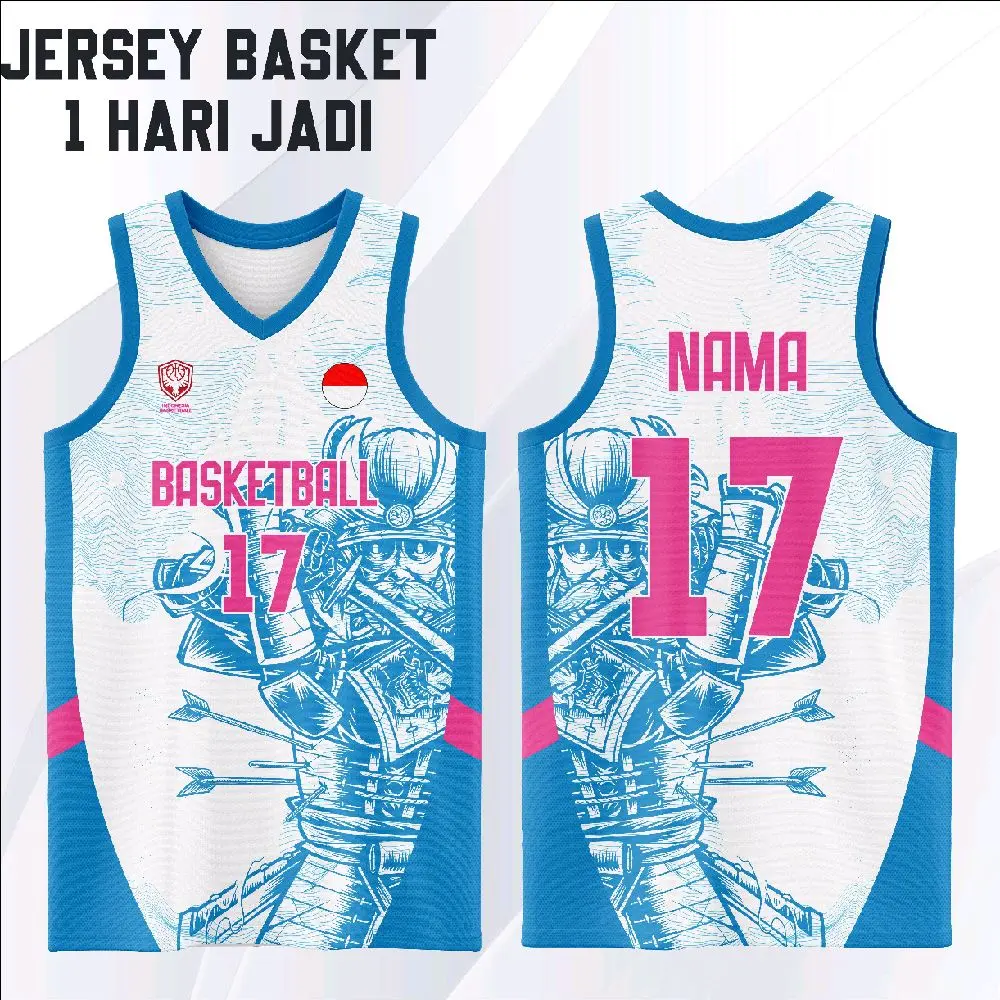 Jersey Basket Custom - Cetak Nama & Nomor Sendiri - Bahan Premium Dryfit - 1 HARI JADI