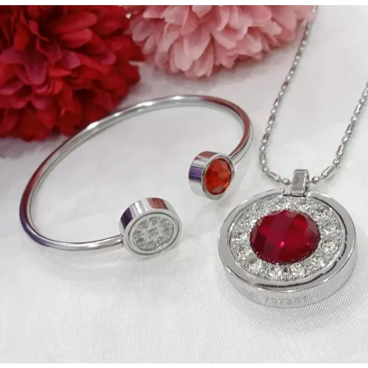 [PROMO TERBARU] 1 SET Kalung Kesehatan Quantum Pendant Permata Bio Energy - Gelang + Kalung+ Box + Sertifikat Card Original - COD [ Bayar di Tempat ] 4