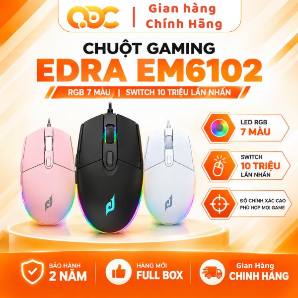 Chuột gaming có dây E-Dra EM6102 – 3600/10000 DPI, Huano 10M/LK Optical 80M