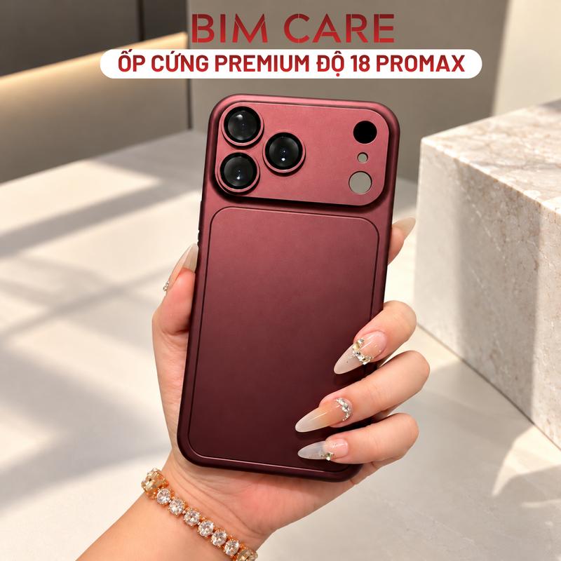 Ốp cứng Premium phong cách 18Promax, bảo vệ full cụm cam, chất liệu nhựa cao cấp phun sơn dành cho Iphone 12 Promax 13Promax 14Promax 15Promax 16Promax 17Promax 18Promax , chống bám vân tay BIMCARE