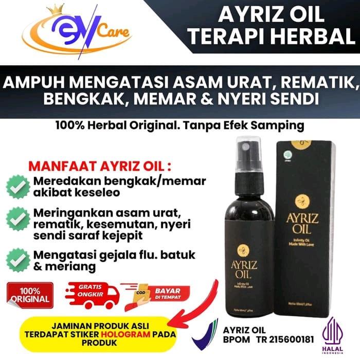 [BISA COD] Ayriz Oil 50ml Travel Pack 100% Original Minyak Herbal Trapi Balur Nusantara 3