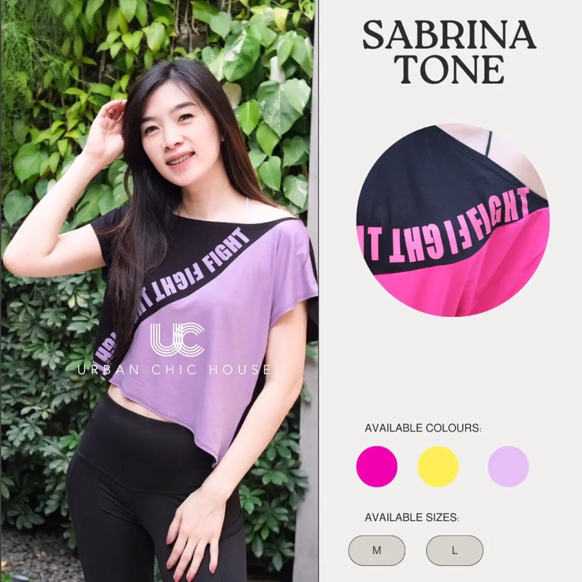 SABRINA TONE CROP  / stelan olahraga wanita Baju Sport
