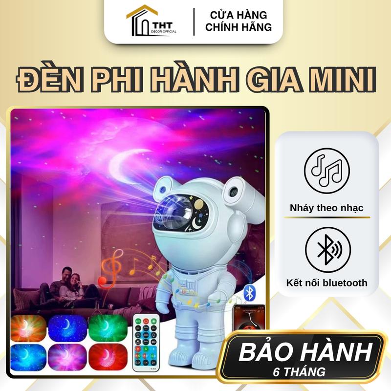  Đèn Phi Hành Gia V3 Mẫu Mới 2025 THT DECOR Đèn Chiếu Galaxy Làm Quà Tặng Có Loa Bluetooth Chiếu Sao Trăng Tinh Vân 