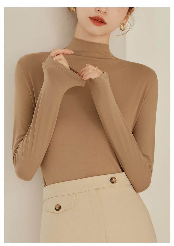 Product Introduction of Office OL High Neck Inner Turtle Neck Inner Wear Muslimah Inner Kolar Separuh Long Sleeve T-068 14