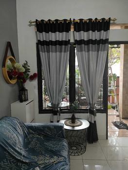 Product Review of gorden jendela rumah bahan blackout semi bludru motif embos model smokring from Y**y 1