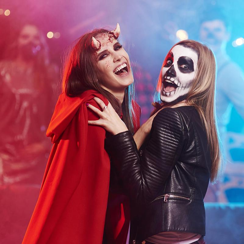 Kostum Jubah Halloween Jubah Bolak Balik Jubah Hitam Merah plus tudung kepala Jubah Hoodie 7