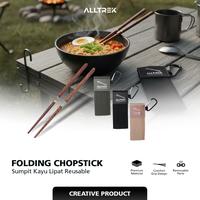 Gambar ALLTREK Alat Makan Sumpit Folding Chopstick Solid Wood Portable - Black dari ALLTREK OFFICIAL STORE Kota Administrasi Jakarta Barat 1 Tokopedia