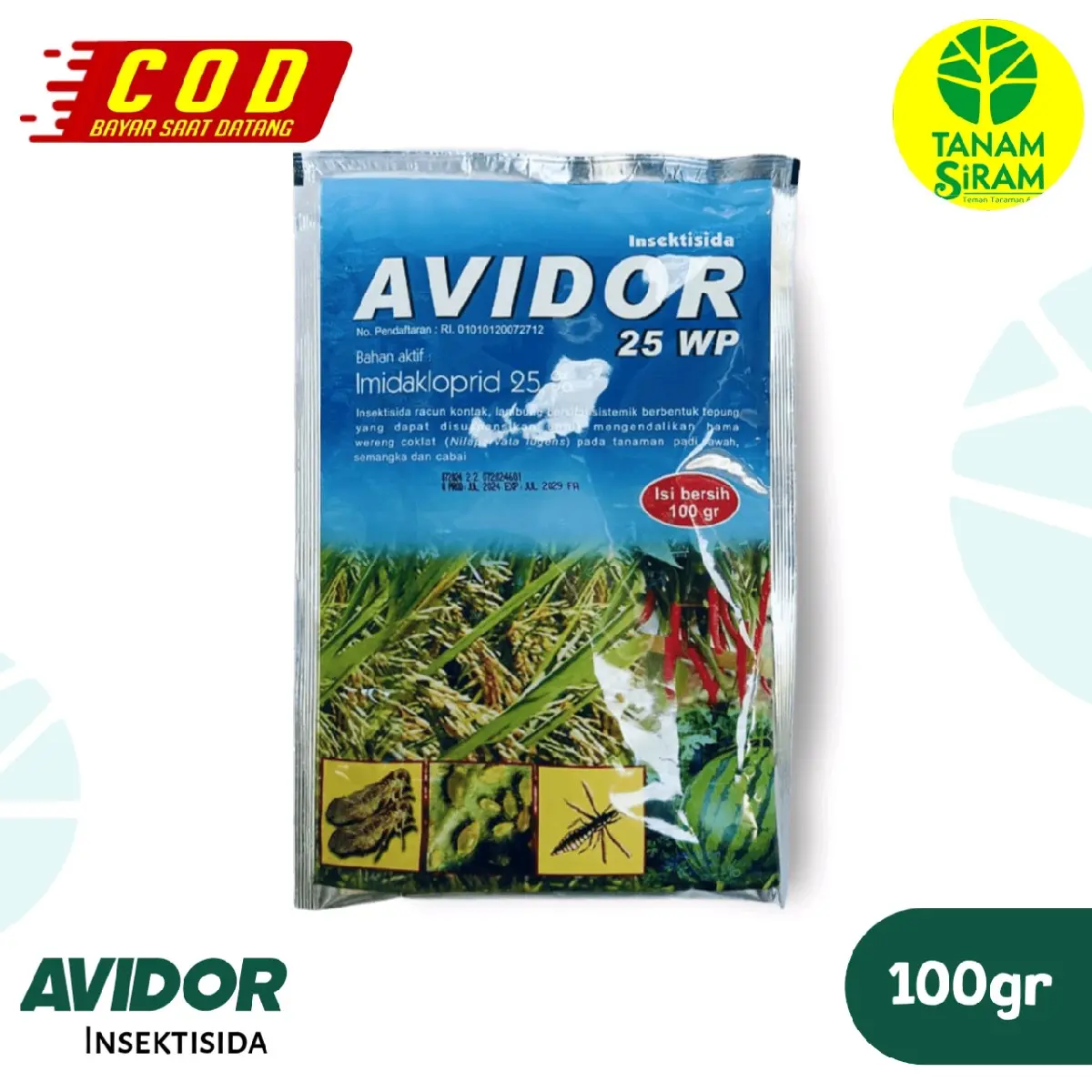 Insektisida AVIDOR 25wp 100gr - Ampuh untuk Hama Wereng, Kutu Daun dan Trips Buah Tanaman