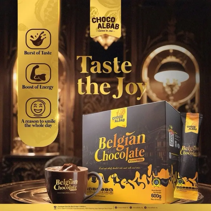Choco Albab Belgian Chocolate Drink 20pcs per box #viral