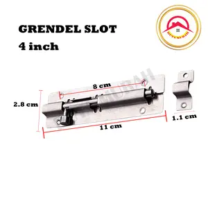 Grendel pintu stainless / grendel jendela / Slot Pintu / Slot Jendela 4 INCH