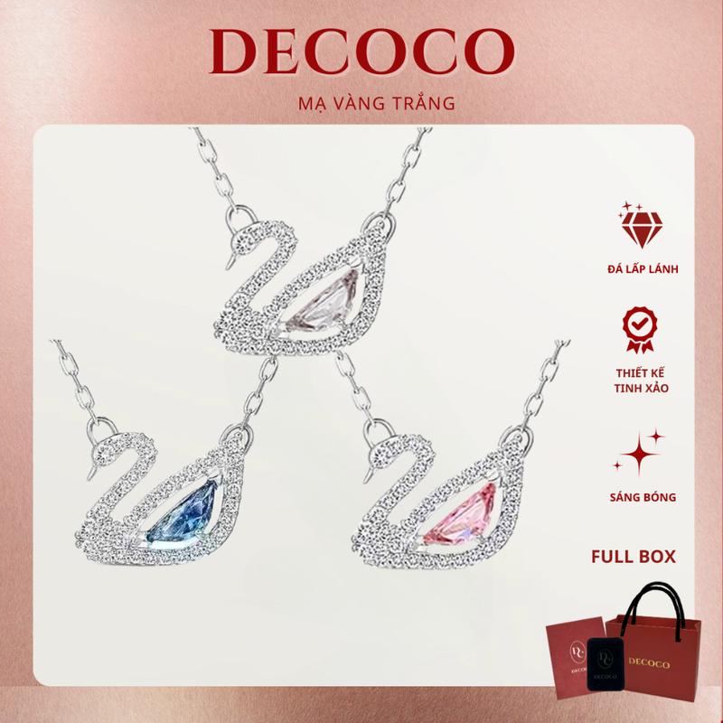  Dây chuyền vòng cổ nữ thiên nga SWANIA DECOCO   kèm Túi giấy + Hộp + Thiệp  