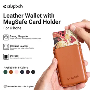Leather Wallet Dompet Kulit with Magnetic for iPhone Samsung