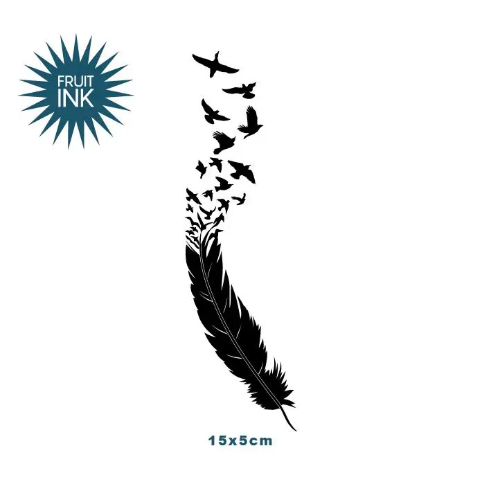 POTATOO FRUIT INK BIL FEATHER Temporary Tatto Waterproof 0