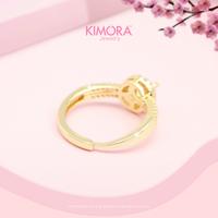 Gambar Kimora - Cincin Rhodium Wanita Halo Nayeon Cnr413 - GOLD dari Kimora Jewelry Kota Denpasar 3 Tokopedia
