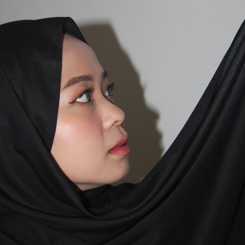 PASHMINA - RAYON VISCOSE PREMIUM HITAM (NOIR) 2