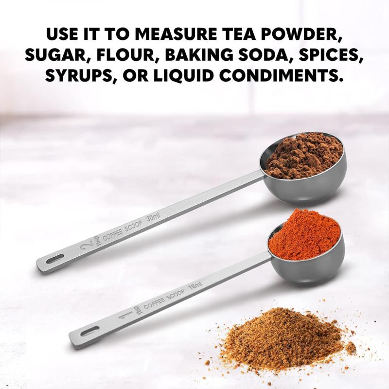 Product Introduction of 【BIG SALE】Coffee Scoop，Stainless Steel Coffee Scoop Measuring Tablespoon and Scooper with Long Handles 43