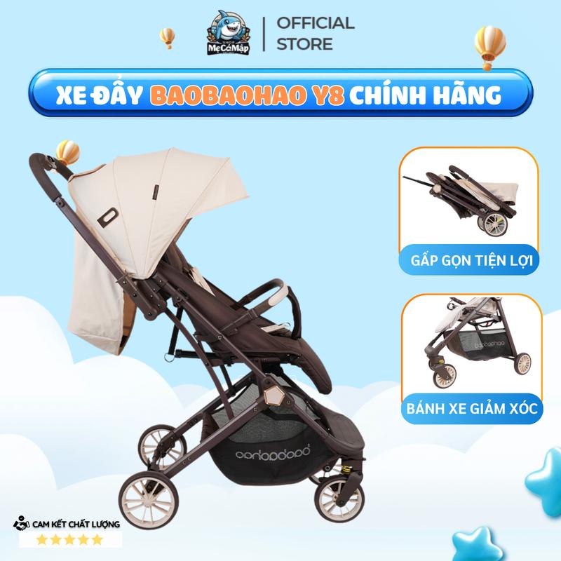 Xe Đẩy Cho Bé Chính Hãng Baobaohao Y8, Xe Đẩy Gấp Gọn 3 Tư Thế Ngả Tiện Lợi, Bánh Xe Giảm Xóc An Toàn