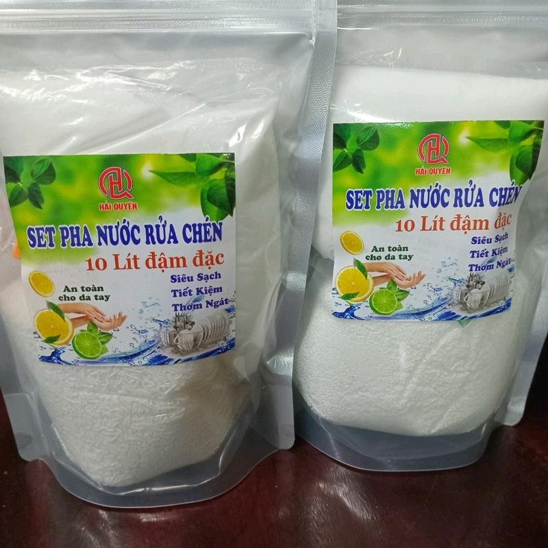  Combo 2 Bột Pha 20 Lít Nước Rửa Chén Dậm Đặc Hương Chanh Làm Sạch Dầu Mở Trên Xoang Nồi Chén Đĩa Không Hại Da Tay 