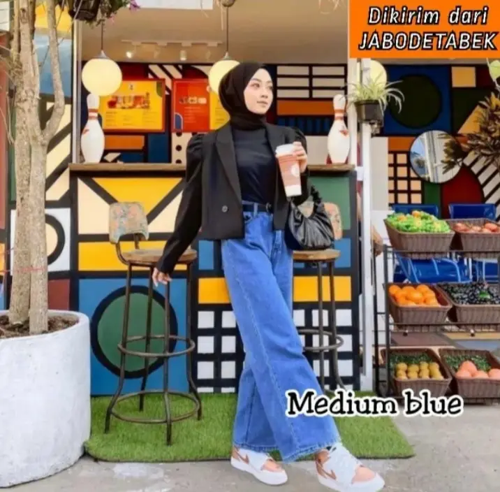 Kulot Jeans Highwaist Lipat 7