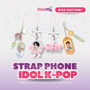StickMe Strap Phone Gantungan HP Acrylic Idol Korea Anti Banting Untuk HP Kunci Motor
