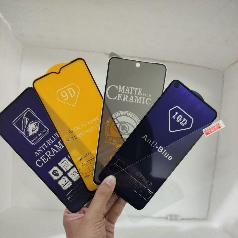 Paket Perlindungan Ponsel Redmi 14C 13C Full Cover 3IN 1 Tempered Glass Ceramic Privacy Spy dengan Garskin Belakang - Penutup, Smartphone 8