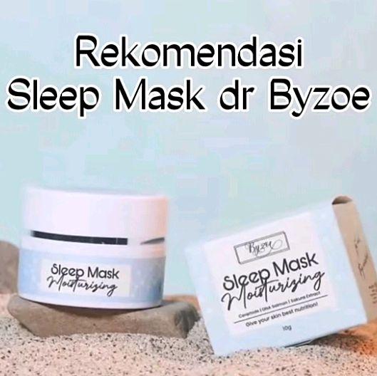Cream byzoe moisturizing sleep mask brightening.. biru muda 1produk 7