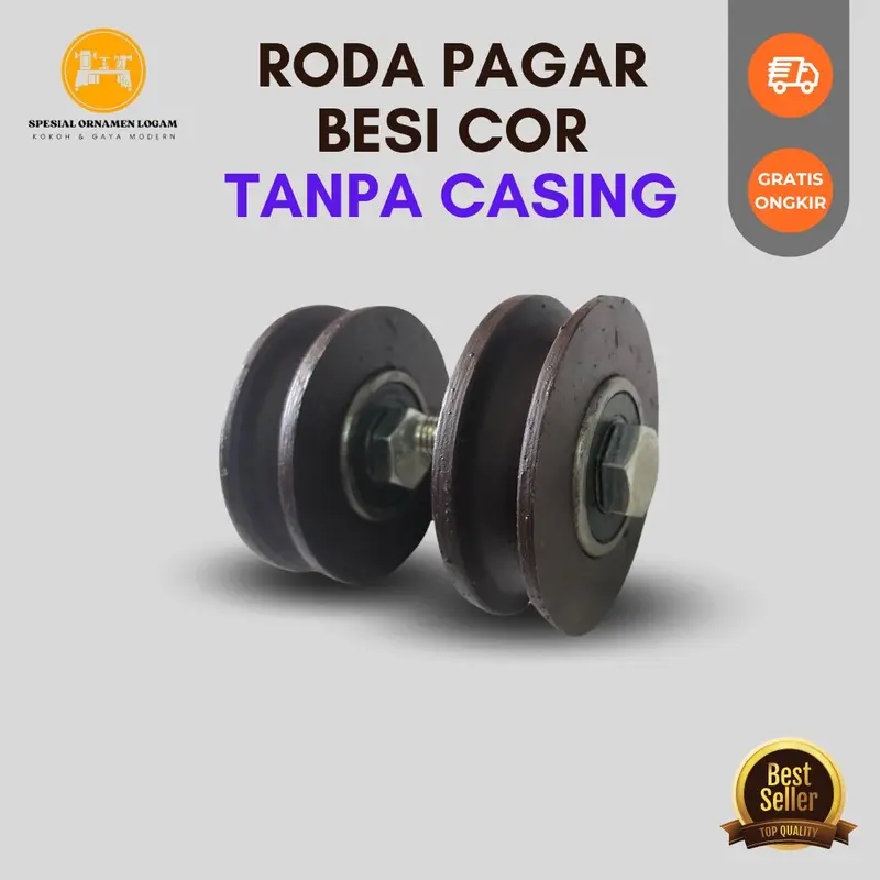 Roda pagar merah dan hijau besi Cor 10 cm bentuk bulat dan siku roda only tanpa casing BERKUALITAS Dan TERMURAH 2
