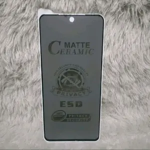 TG Tempered OP A58 4G  Anti Gores Matte Privacy Anti SPY Antigores Cover Hitam