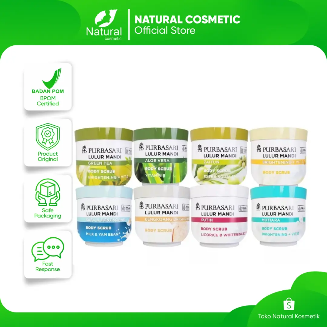 Lulur Mandi Body Scrub Purbasari Alln Varian 100 gr