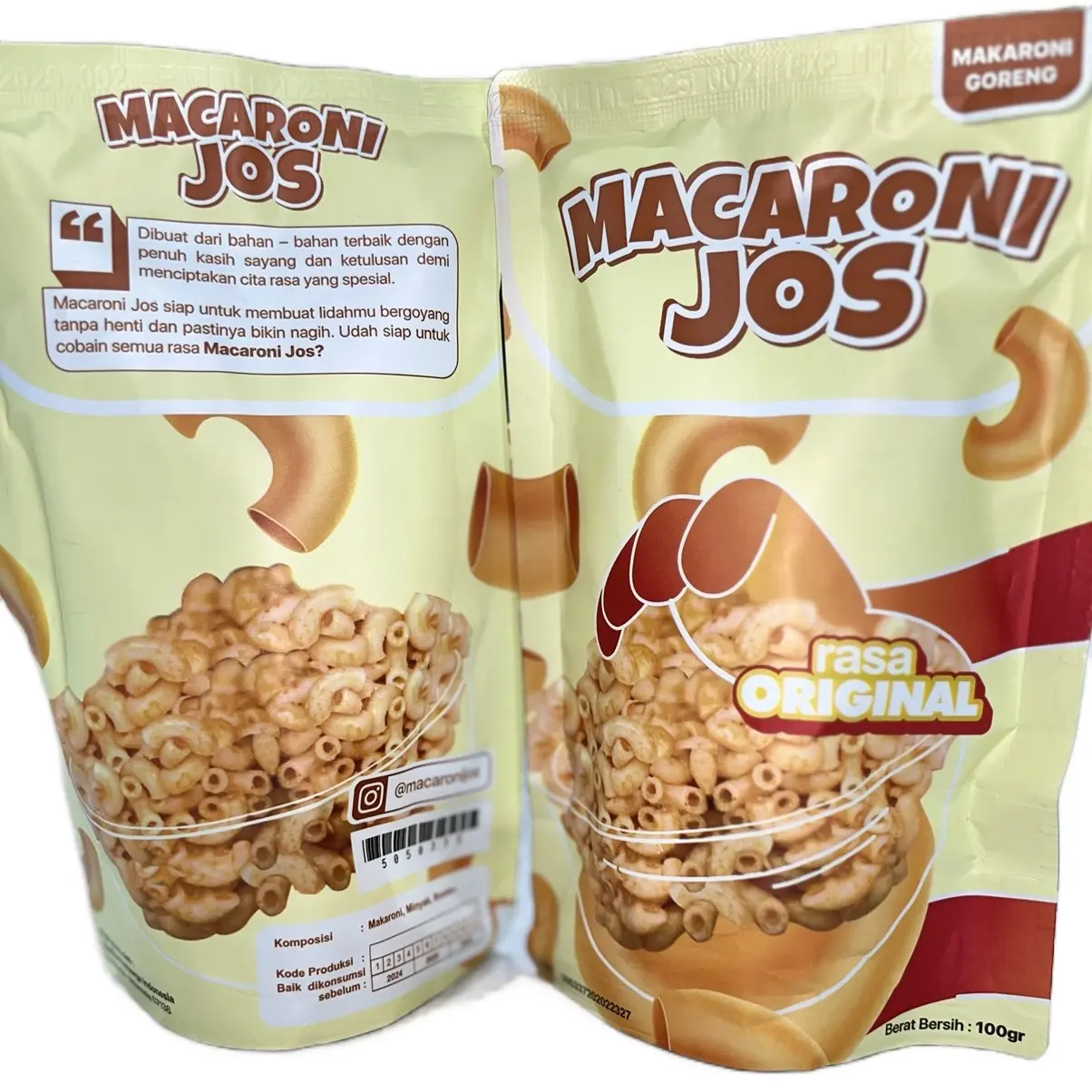 Macaroni Jos Goreng Rasa Original Keripik Snack Food Chips Makanan Cemilan