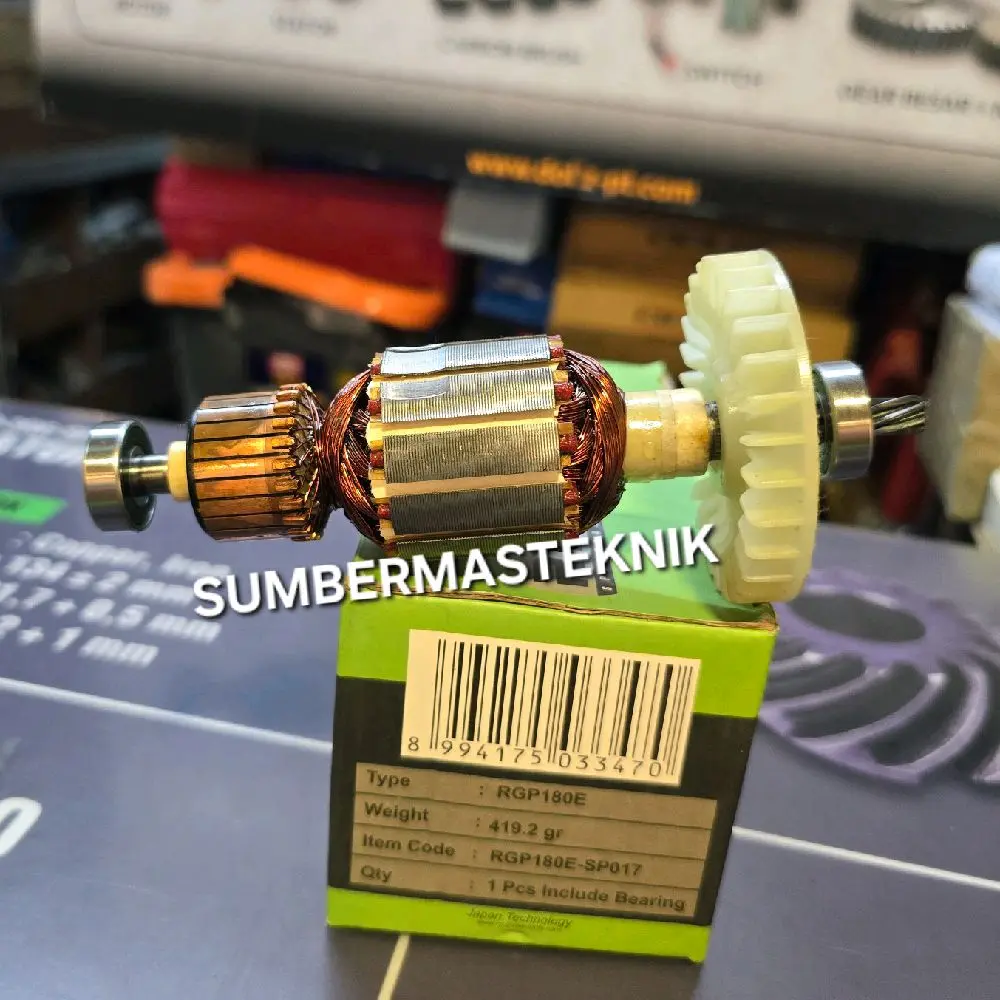 ARMATURE RYU RGP180E ANGKER ROTOR DINAMO MESIN POLISHER RYU 7" RGP 180 E ORIGINAL