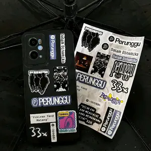 Sticker Vinyl Laminasi Glossy Desain Perunggu