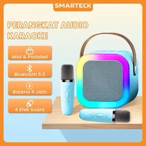 Smarteck Karaoke Bluetooth Speaker SK02 Mini Portable Speaker with MIC Full Bass Wireless ktv Cute Wireless Lucu Portabel Luar Ruangan Speaker Nirkabel