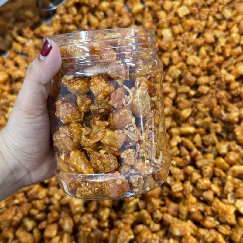  TÓP MỠ LIỀN DA RIM MẮM TỎI ỚT   Hủ Nhựa 250gram   