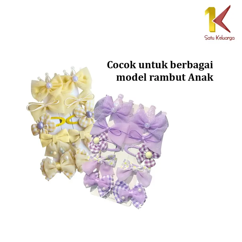 [COD] SK C1082 Jepit Rambut Mahkota 10IN1 Anak Perempuan Korean Fashion 2