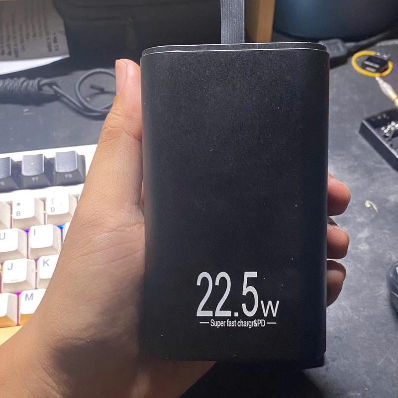 Sạc Dự Phòng 30.000mah | Box Vỏ Nhôm 6 Cell 21700 Có Đèn Pin LED | Hỗ Trợ Sạc Nhanh 22.5W 2