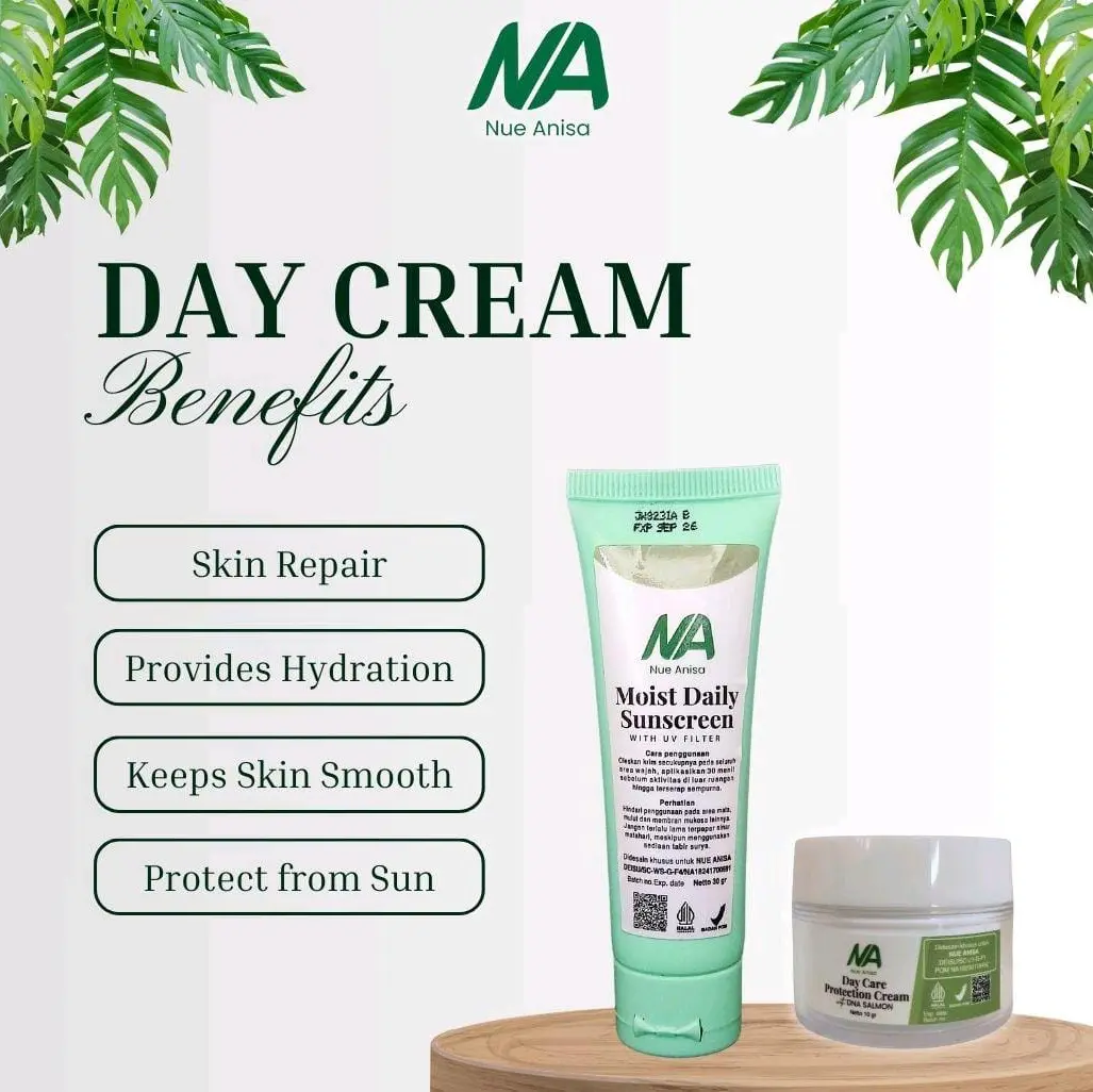 Paket Day Cream with DNA Salmon NA Nue anisa dan Moist sunscreen