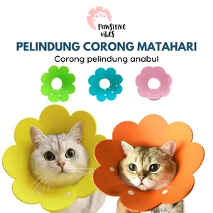 Pawsitive Vibes - Corong Pelindung Leher Anjing & Kucing (Hewan Peliharaan) Bahan Eva Collar perros  protectores