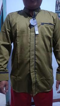 Product Review of Baju Koko Couple Ayah dan Anak Laki-laki Lengan Panjang Bahan Toyobo Fodu Warna Denim Terbaru 2025 , Muslim from Y**n 2