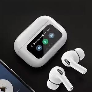 Hetoie TWSワイヤレスイヤホン、フルカラーディスプレイ搭載、Bluetooth対応ノイズキャンセリングイヤホン、iPhone・Android対応ワイヤレスヘッドホン