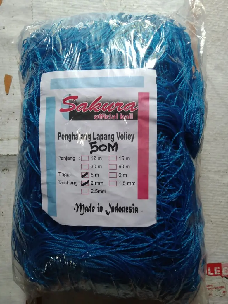 (50m x 5m) 2mm jaring pengaman lapang voli n sepak bola