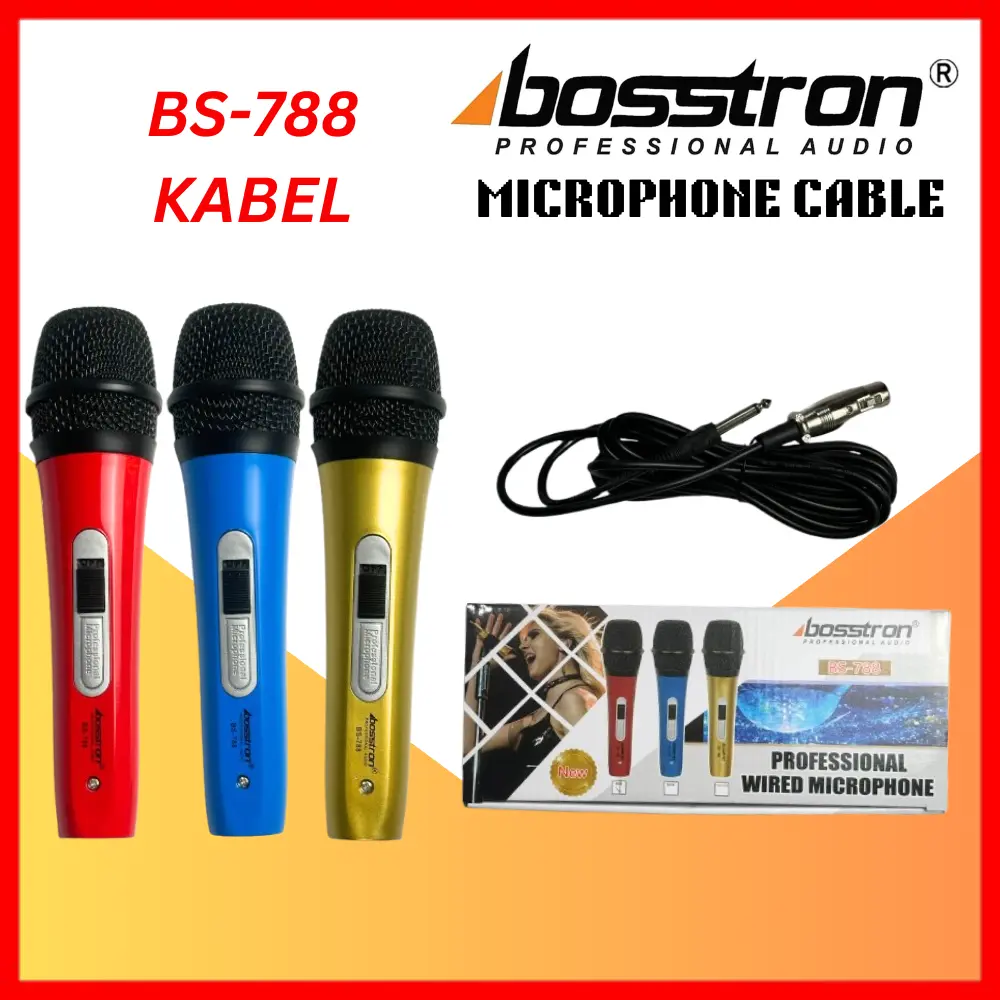 BOSSTRON MICROPHONE CABLE BS-788 MIC KABEL MIKROFON