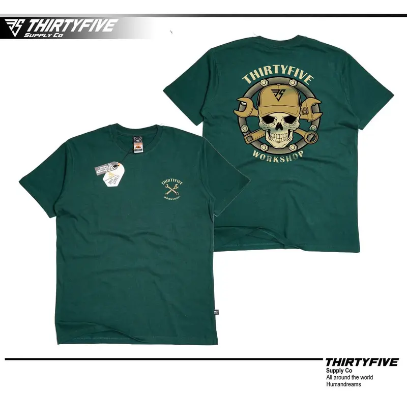 kaos distro anak laki-laki umur 8-16 tahun warna hijau botol bahan katun premium terlaris unisex Fashion Baju 3