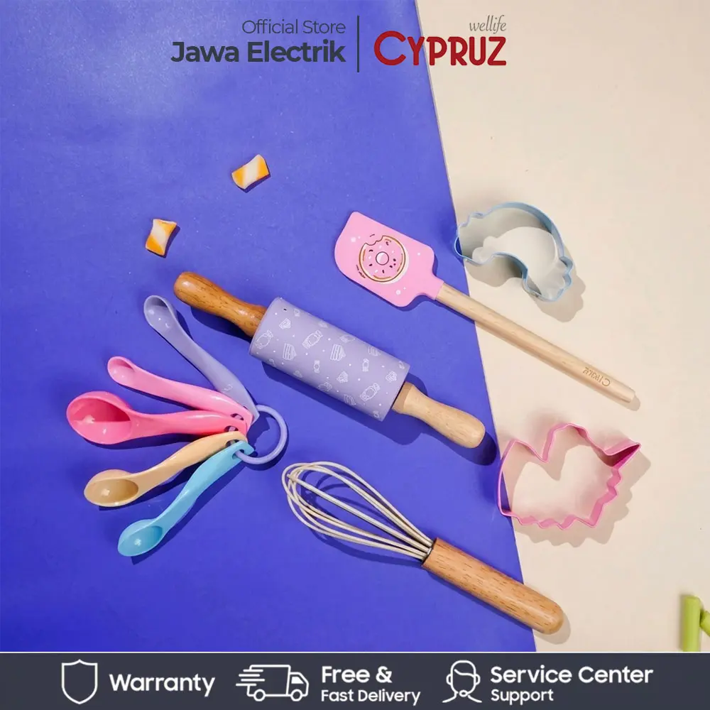 Cypruz Utensil Kitchen Silicone Set Baking Tools 10pcs Alat Baking Set